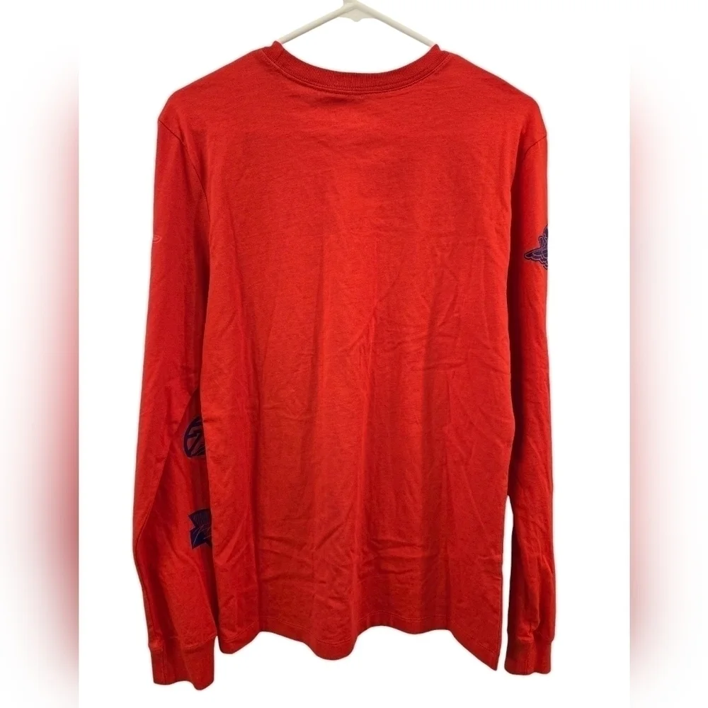 JORDAN NIKE AIR DNA HBR LONG SLEEVE T- SHIRT. SIZE SMALL. RED.